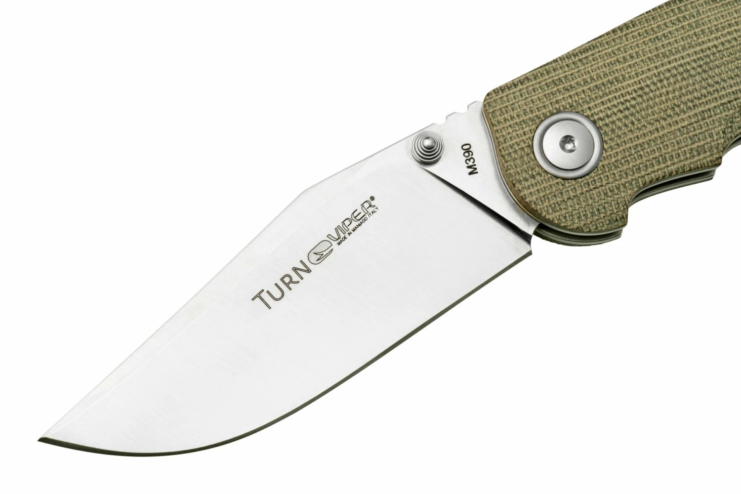 Viper Turn V5988CG Green Canvas Micarta Couteau De Poche, Fabrizio Silvestrelli Design 5 Viper Turn V5988CG Green Canvas Micarta Couteau De Poche, Fabrizio Silvestrelli Design – Image 3