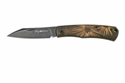 Viper Hug V5991BRS Black Blade, Black Stonewashed Bronze Star Couteau De Poche, Sacha Thiel Design
