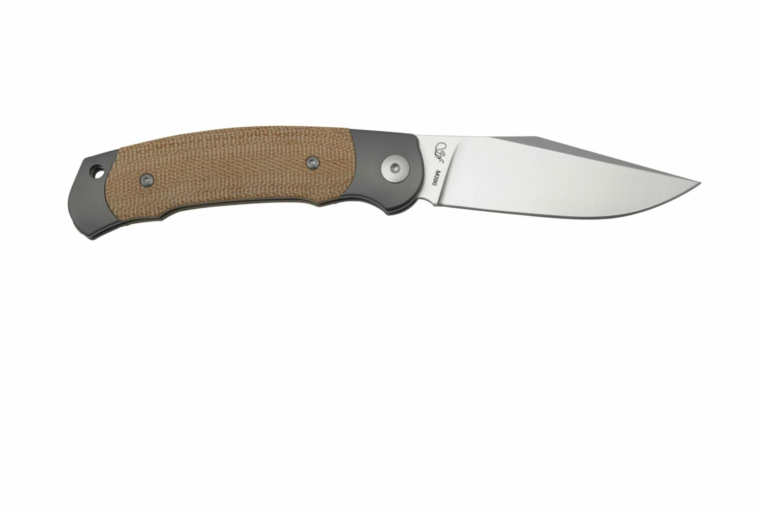 Viper Twin, V6002CN, Satin M390, Couteau De Poche Natural Canvas Micarta, Fabrizio Silvestrelli Design 4 Viper Twin, V6002CN, Satin M390, Couteau De Poche Natural Canvas Micarta, Fabrizio Silvestrelli Design – Image 2