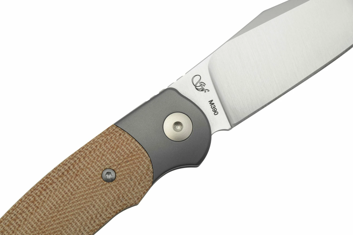 Viper Twin, V6002CN, Satin M390, Couteau De Poche Natural Canvas Micarta, Fabrizio Silvestrelli Design 7 Viper Twin, V6002CN, Satin M390, Couteau De Poche Natural Canvas Micarta, Fabrizio Silvestrelli Design – Image 5