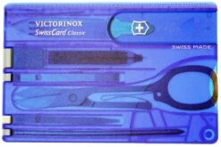 Victorinox SwissCard Classic Bleu Transparent 0.7122.T2