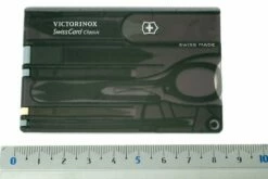 Victorinox SwissCard Classic Noir Transparent 0.7133.T3 -KNIVESANDTOOLS Magasin VT 07133T3 05 victorinox swisscard transparant zwart vt07133t3 d5