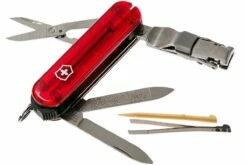 Victorinox Nail Clip 580, Couteau Suisse, Rouge Transparent