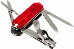 Victorinox Nail Clip 580, Couteau Suisse, Rouge Transparent -KNIVESANDTOOLS Magasin VT0 6463 T 03 victorinox vt0 6463 t 03