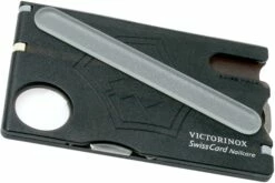 Victorinox SwissCard Nailcare Noir Transparent 0.7240.T3 -KNIVESANDTOOLS Magasin VT0 7240 T3 03 victorinox