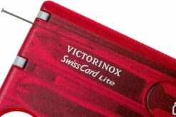Victorinox SwissCard Lite Rouge Transparent 0.7300.T -KNIVESANDTOOLS Magasin VT0 7300 T 03 victorinox