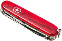Victorinox Climber Rouge Transparent 1.3703.T Couteau Suisse -KNIVESANDTOOLS Magasin VT1 3703 T 05 victorinox vt1 3703 t 05