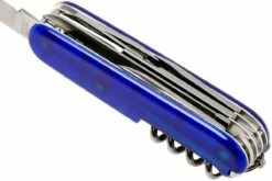 Victorinox Huntsman Bleu Transparent 1.3713.T2 Couteau Suisse -KNIVESANDTOOLS Magasin VT1 3713 T2 03 victorinox vt1 3713 t2 03