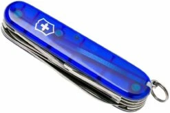 Victorinox Huntsman Bleu Transparent 1.3713.T2 Couteau Suisse -KNIVESANDTOOLS Magasin VT1 3713 T2 05 victorinox vt1 3713 t2 05