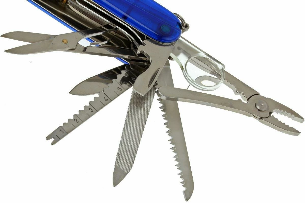 Victorinox Swisschamp Transparent Bleu 1.6795.T2 Couteau Suisse 4 Victorinox Swisschamp Transparent Bleu 1.6795.T2 Couteau Suisse – Image 2