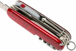 Victorinox Huntsman Lite Rouge Transparent 1.7915.T Couteau Suisse -KNIVESANDTOOLS Magasin VT1 7915 T 04 victorinox vt1 7915 t 04