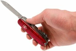 Victorinox Huntsman Lite Rouge Transparent 1.7915.T Couteau Suisse -KNIVESANDTOOLS Magasin VT1 7915 T 07 victorinox vt1 7915 t 07