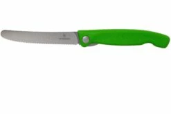 Victorinox SwissClassic 6.7836.F4B Couteau à Légumes Pliant Dentelé, Vert