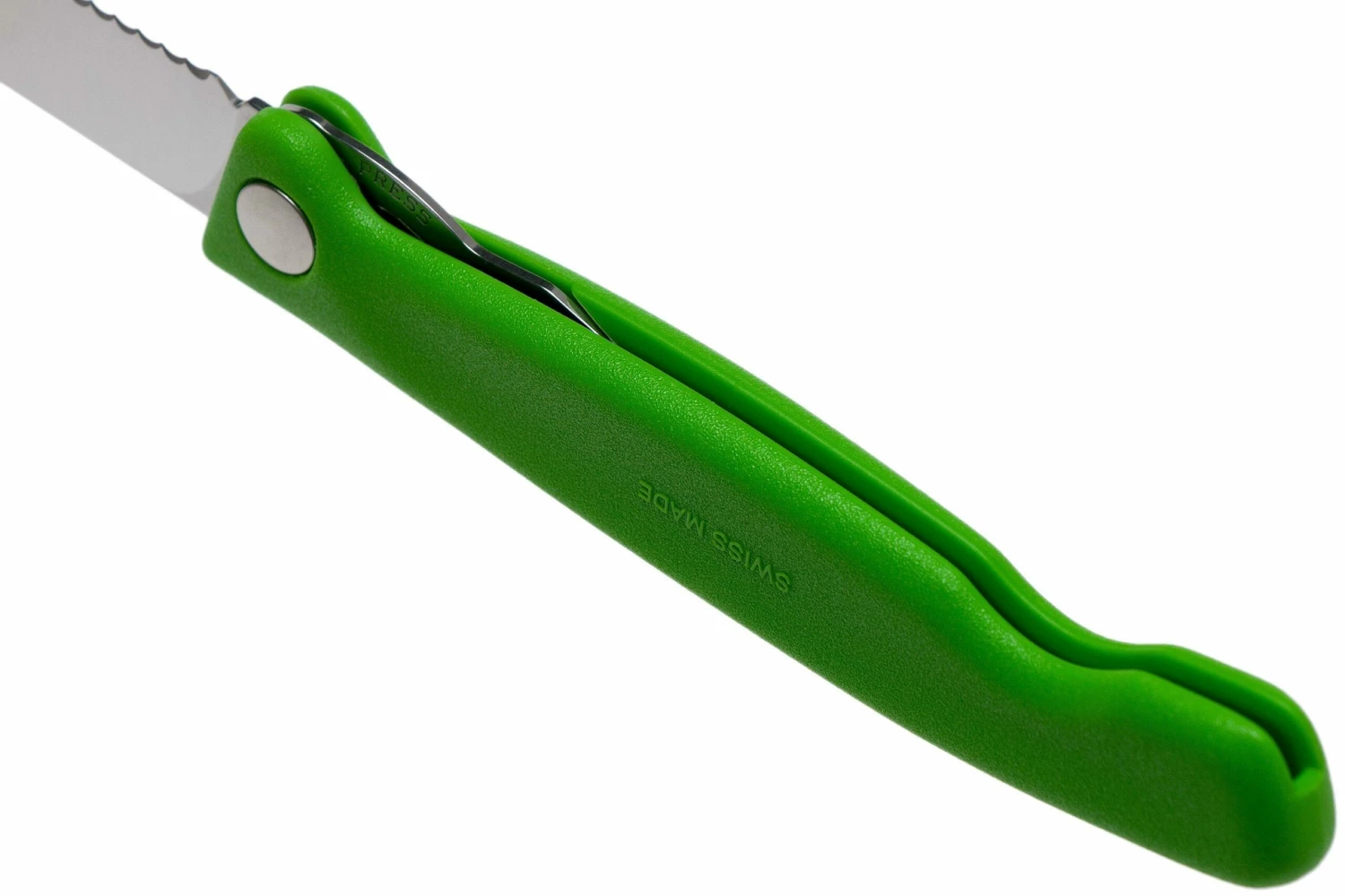 Victorinox SwissClassic 6.7836.F4B Couteau à Légumes Pliant Dentelé, Vert 7 Victorinox SwissClassic 6.7836.F4B Couteau à Légumes Pliant Dentelé, Vert – Image 5