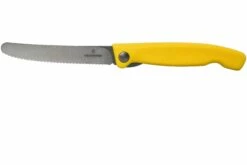 Victorinox SwissClassic Couteau à Légumes Pliant Dentelé Jaune, 6.7836.F8B