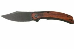 WE Knife Snick WE19022F-3 Blackwashed, Cuibourtia Wood Couteau De Poche