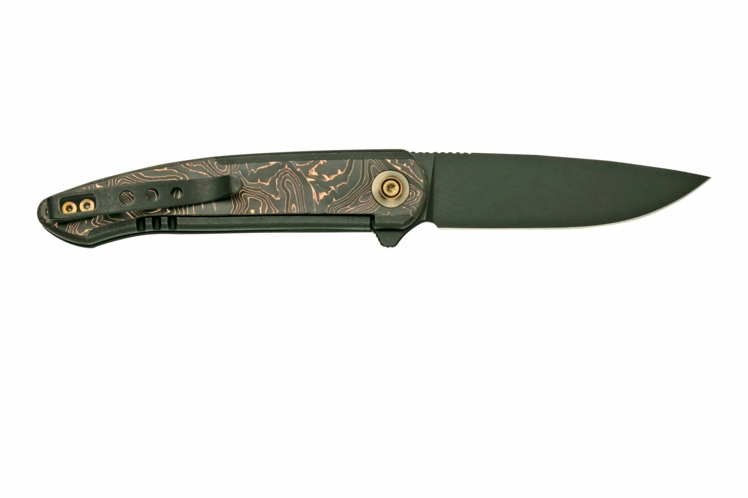 WE Knife Smooth Sentinel WE20043-6 Titanium Copper Foil Carbon Fiber, Couteau De Poche 4 WE Knife Smooth Sentinel WE20043-6 Titanium Copper Foil Carbon Fiber, Couteau De Poche – Image 2