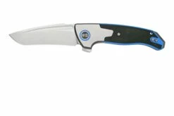 WE Knife Press Check WE20078A-2 Silver Blue Titanium Couteau De Poche