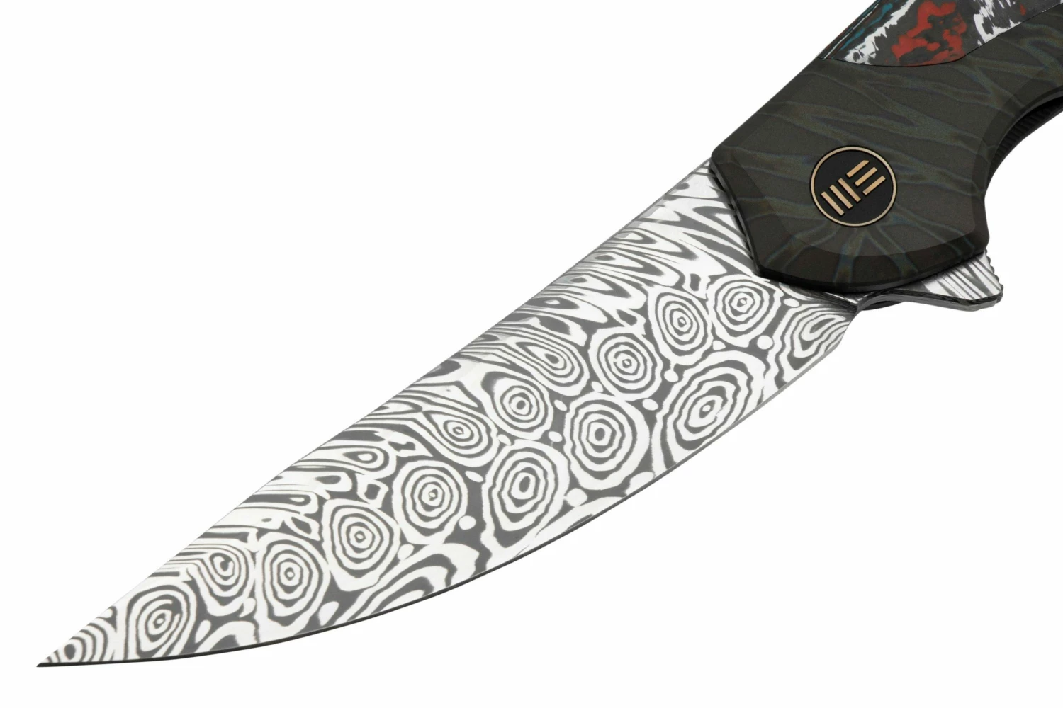 WE Knife Merata, WE22008B-DS1 Limited Edition, Gray Titanium, Heimskringla Damasteel, Couteau De Poche 5 WE Knife Merata, WE22008B-DS1 Limited Edition, Gray Titanium, Heimskringla Damasteel, Couteau De Poche – Image 3