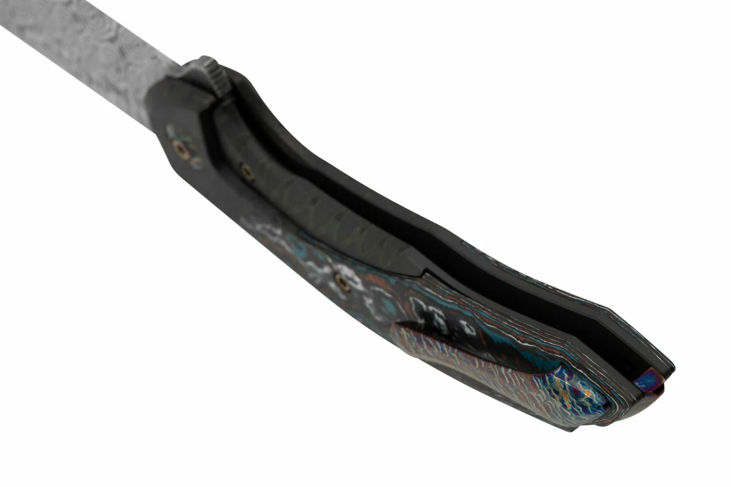 WE Knife Merata, WE22008B-DS1 Limited Edition, Gray Titanium, Heimskringla Damasteel, Couteau De Poche 6 WE Knife Merata, WE22008B-DS1 Limited Edition, Gray Titanium, Heimskringla Damasteel, Couteau De Poche – Image 4