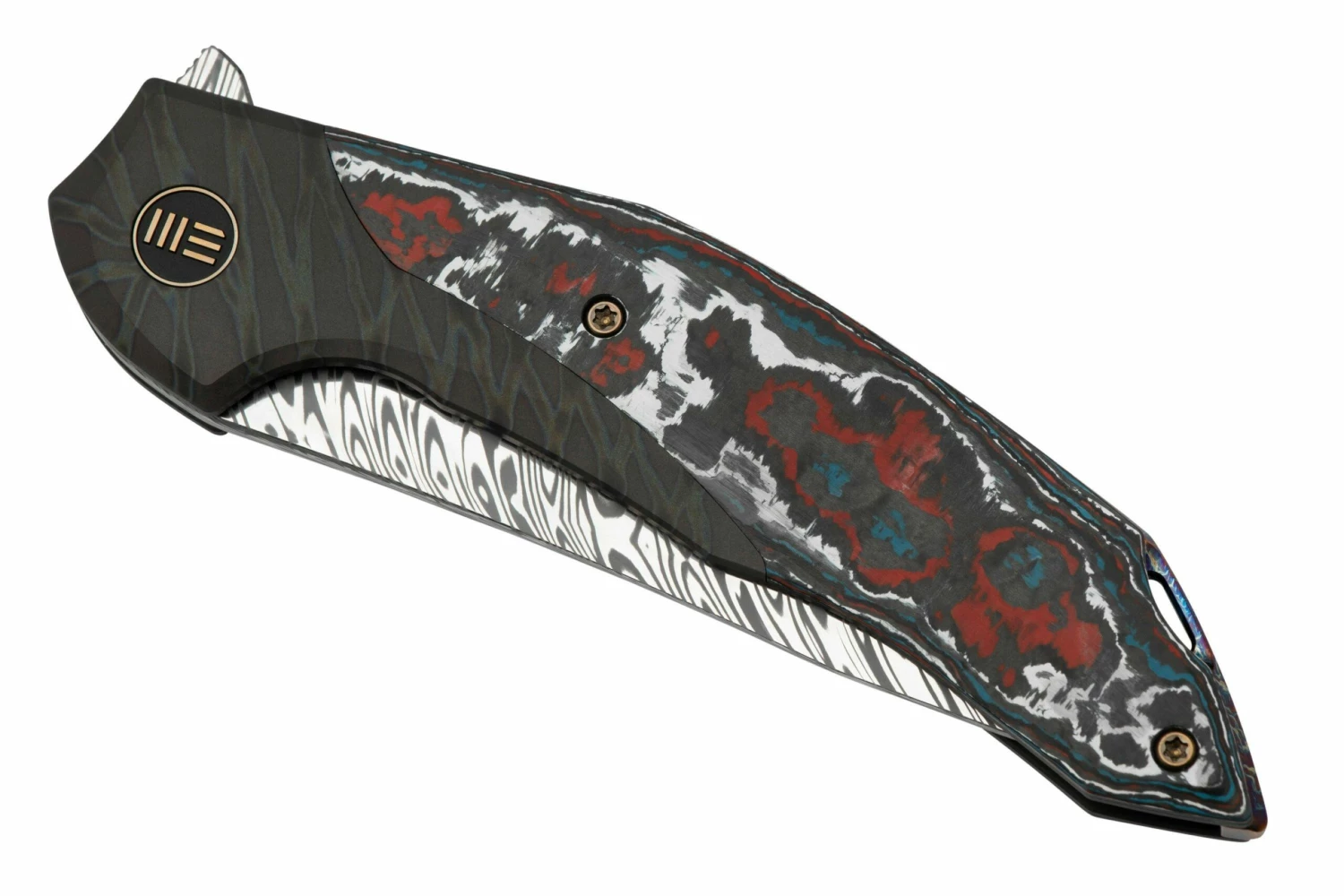 WE Knife Merata, WE22008B-DS1 Limited Edition, Gray Titanium, Heimskringla Damasteel, Couteau De Poche 8 WE Knife Merata, WE22008B-DS1 Limited Edition, Gray Titanium, Heimskringla Damasteel, Couteau De Poche – Image 6