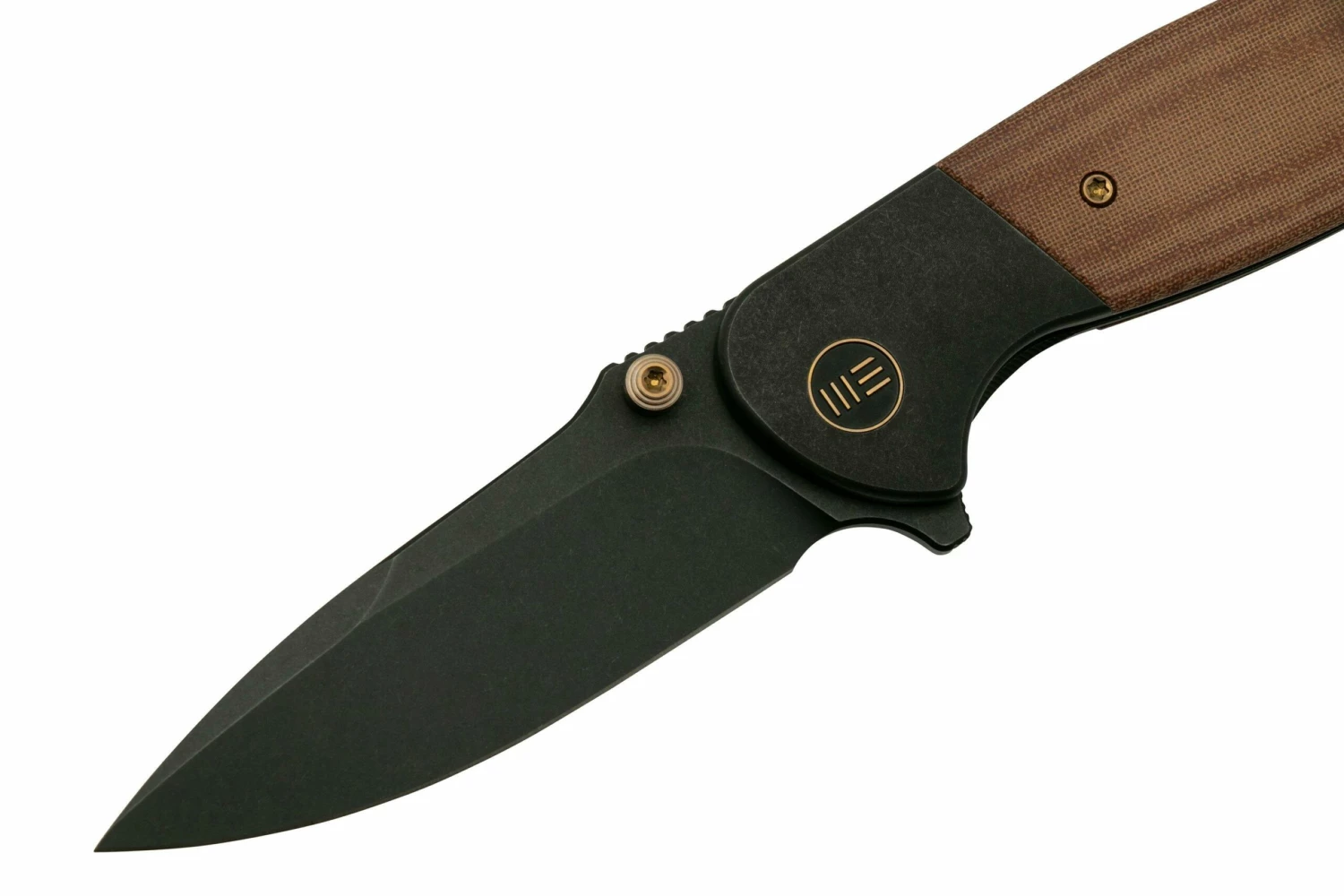 WE Knife Nitro Mini WE22015-4, Black Titanium, Brown Micarta Inlay, CPM 20CV Couteau De Poche 5 WE Knife Nitro Mini WE22015-4, Black Titanium, Brown Micarta Inlay, CPM 20CV Couteau De Poche – Image 3