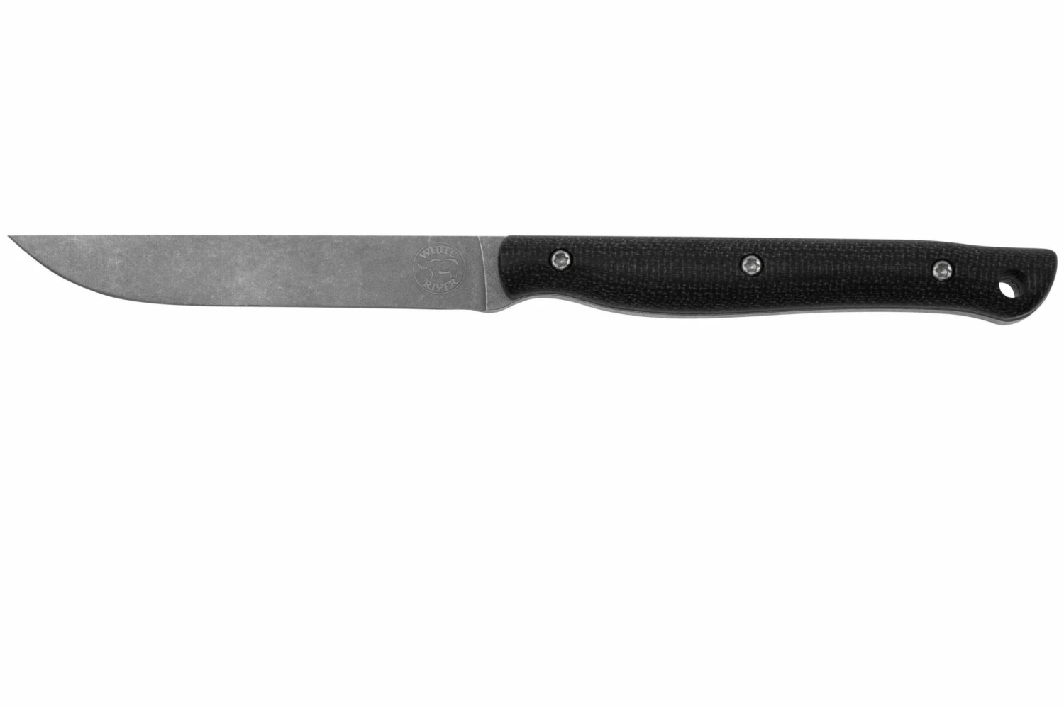 White River Exodus 3, Black Canvas Micarta, étui Kydex Schede, Couteau Fixe 3 White River Exodus 3, Black Canvas Micarta, étui Kydex Schede, Couteau Fixe